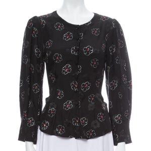 Veronica Beard Flower Blouse. US6